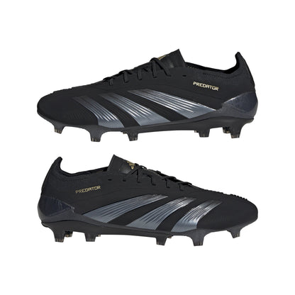 adidas Predator Elite FG Firm Ground Soccer Cleat - Core Black/Carbon/Gold Metallic