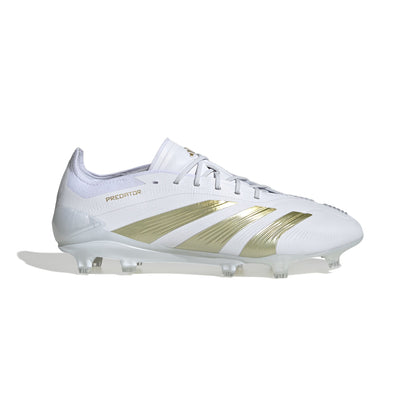 adidas Predator Elite FG Firm Ground Soccer Cleat -Cloud White / Gold Metallic / Cloud White