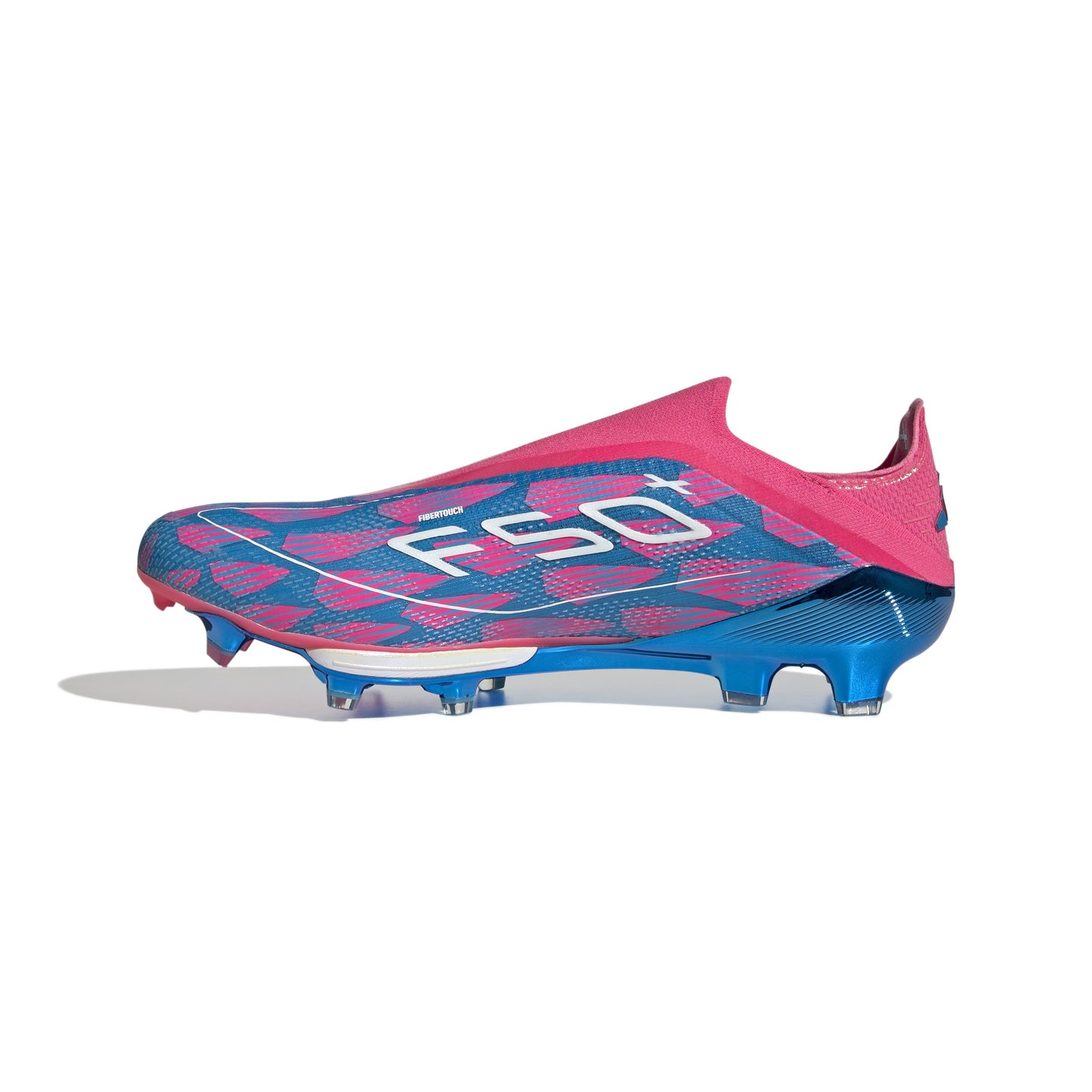 adidas F50 + FG Firm Ground Soccer Cleat  Solar Blue/ White/ Solar Pink