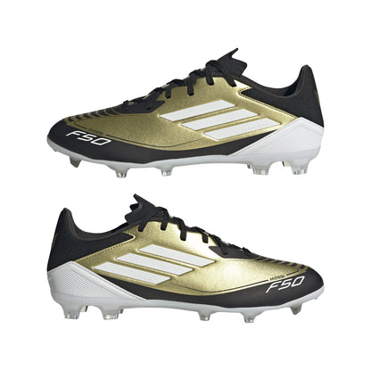 adidas F50 League FG/MG Messi-  Gold Metallic/Cloud Black/White