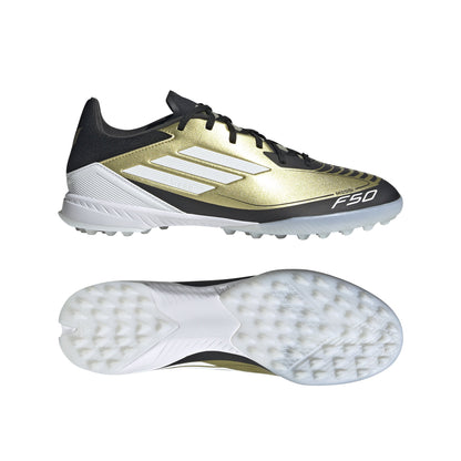 adidas F50 League TF Messi-Gold Metallic / Cloud White / Core Black