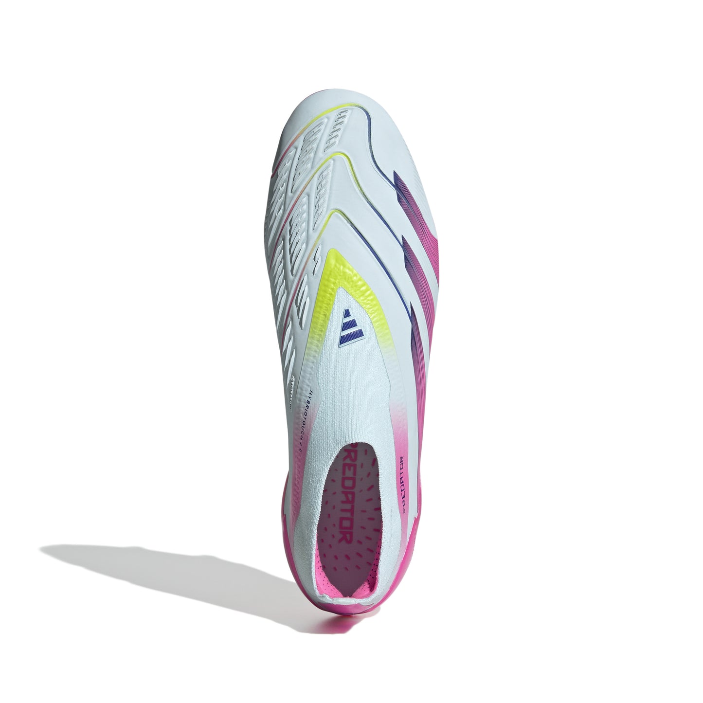 adidas Predator Elite Laceless FG Firm Ground Soccer Cleat - Almost Blue/ Lucid Pink/ Semi Solar Yellow