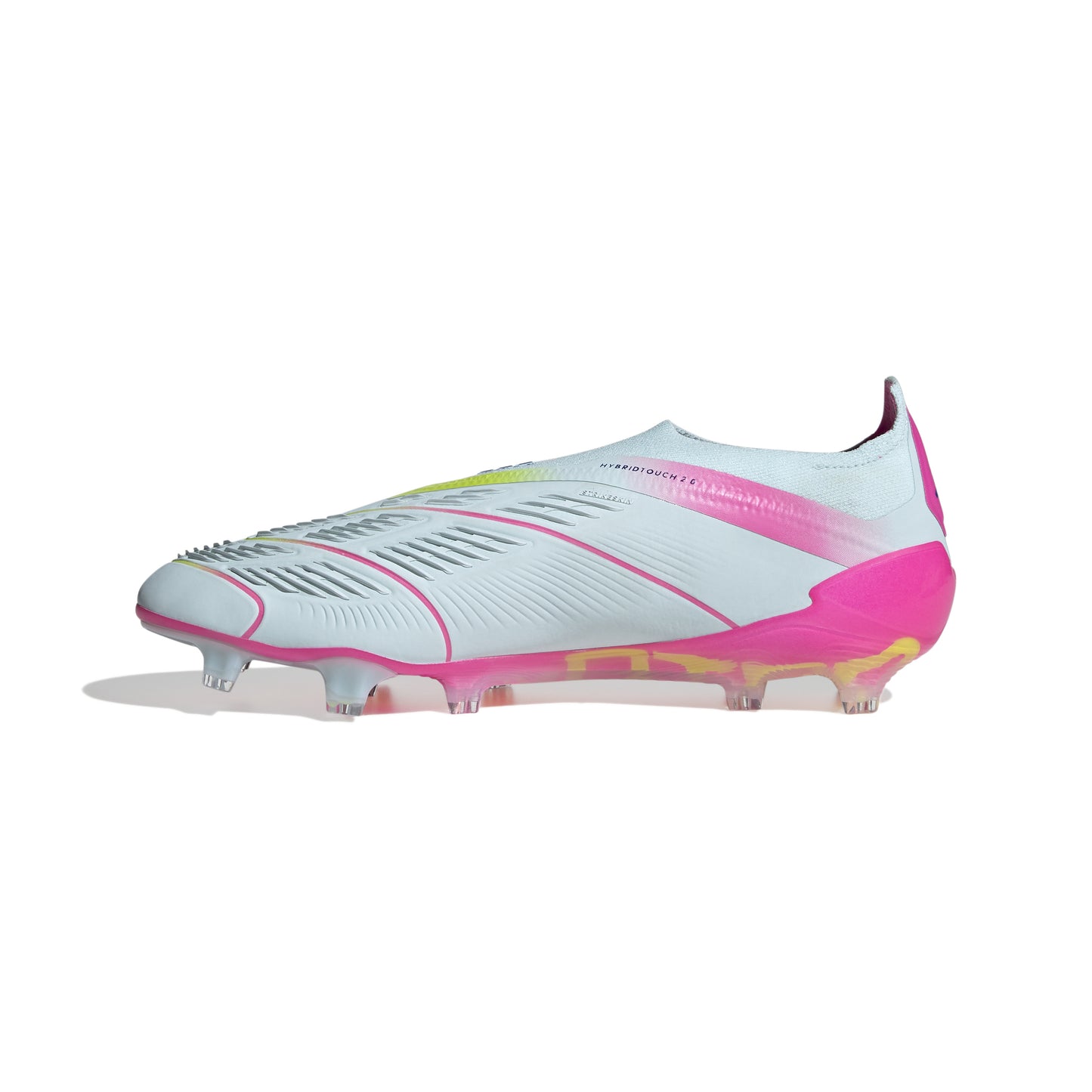 adidas Predator Elite Laceless FG Firm Ground Soccer Cleat - Almost Blue/ Lucid Pink/ Semi Solar Yellow