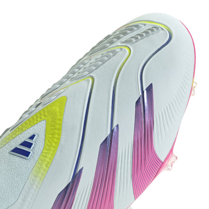 adidas Predator Elite Laceless FG Firm Ground Soccer Cleat - Almost Blue/ Lucid Pink/ Semi Solar Yellow