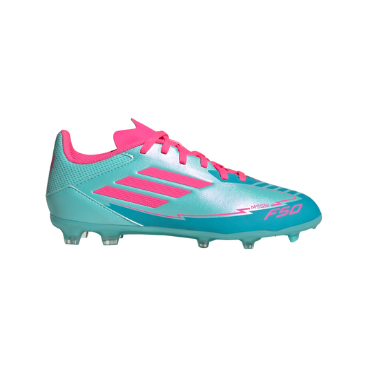 adidas Messi F50 League Junior FG -  Flash Aqua /Lucid Pink/Lucid Cyan