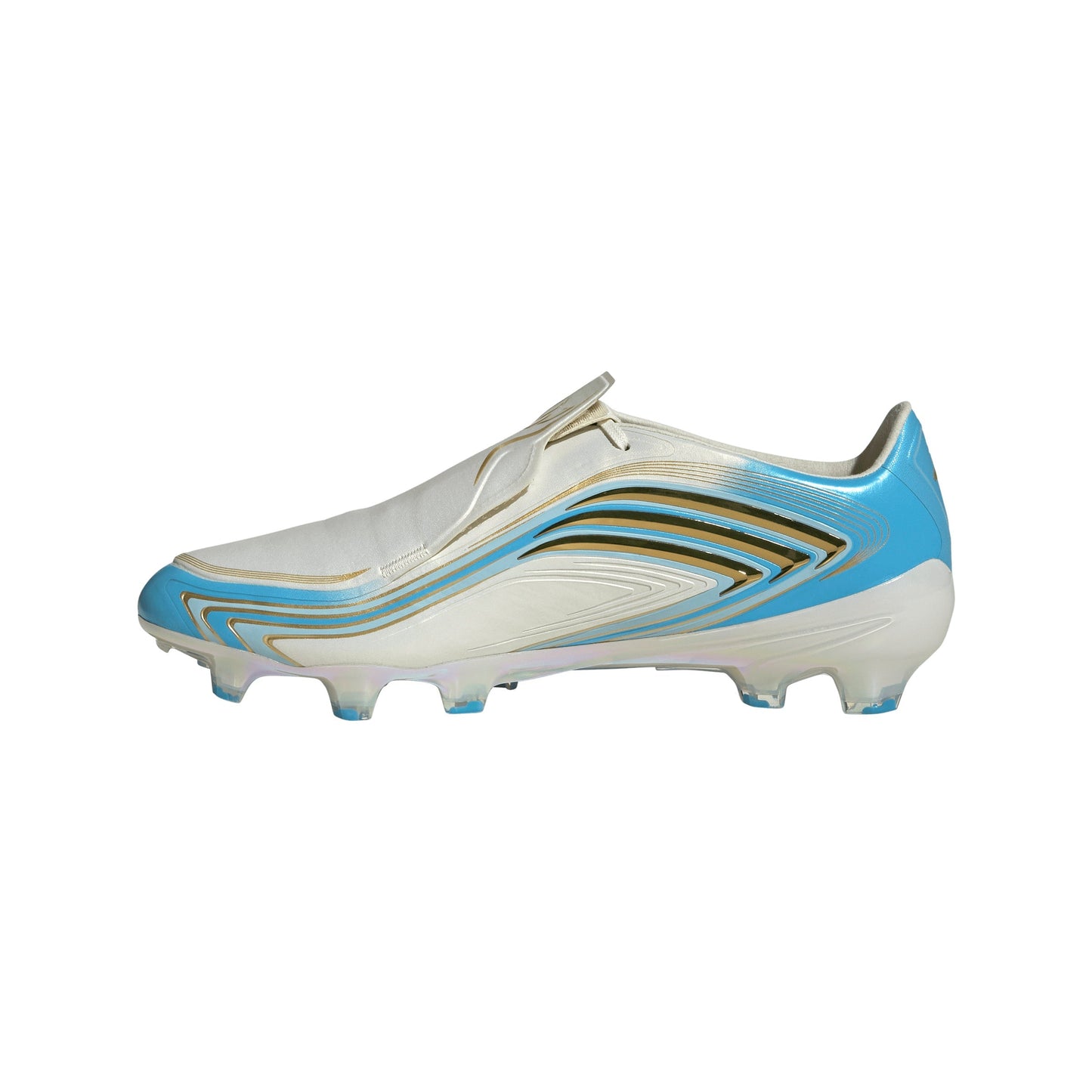 Adidas F50 Elite Messi FG Firm Ground Soccer Cleats - Ivory/Semi Blue Burst/Icey Blue