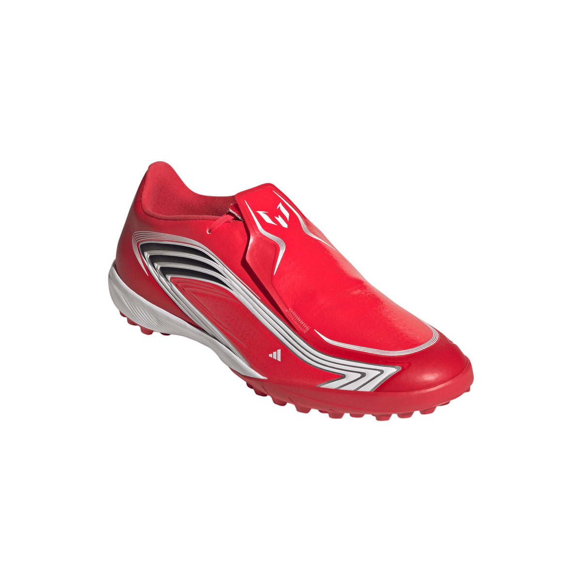 adidas F50 Messi League TF Turf Soccer Shoes - Lucid Red/ Core Black/ Pure Ruby