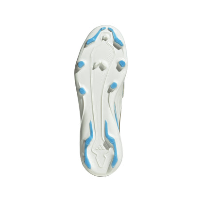 Adidas F50 Messi League Junior FG Firm Ground Soccer Cleats - Ivory/Semi Blue Burst/Icey Blue