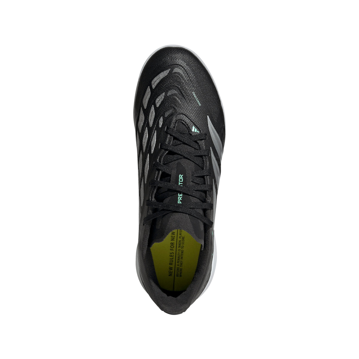 adidas Predator League TF Junior Turf Soccer Cleat - Core Black / Silver Metallic / Pulse Mint