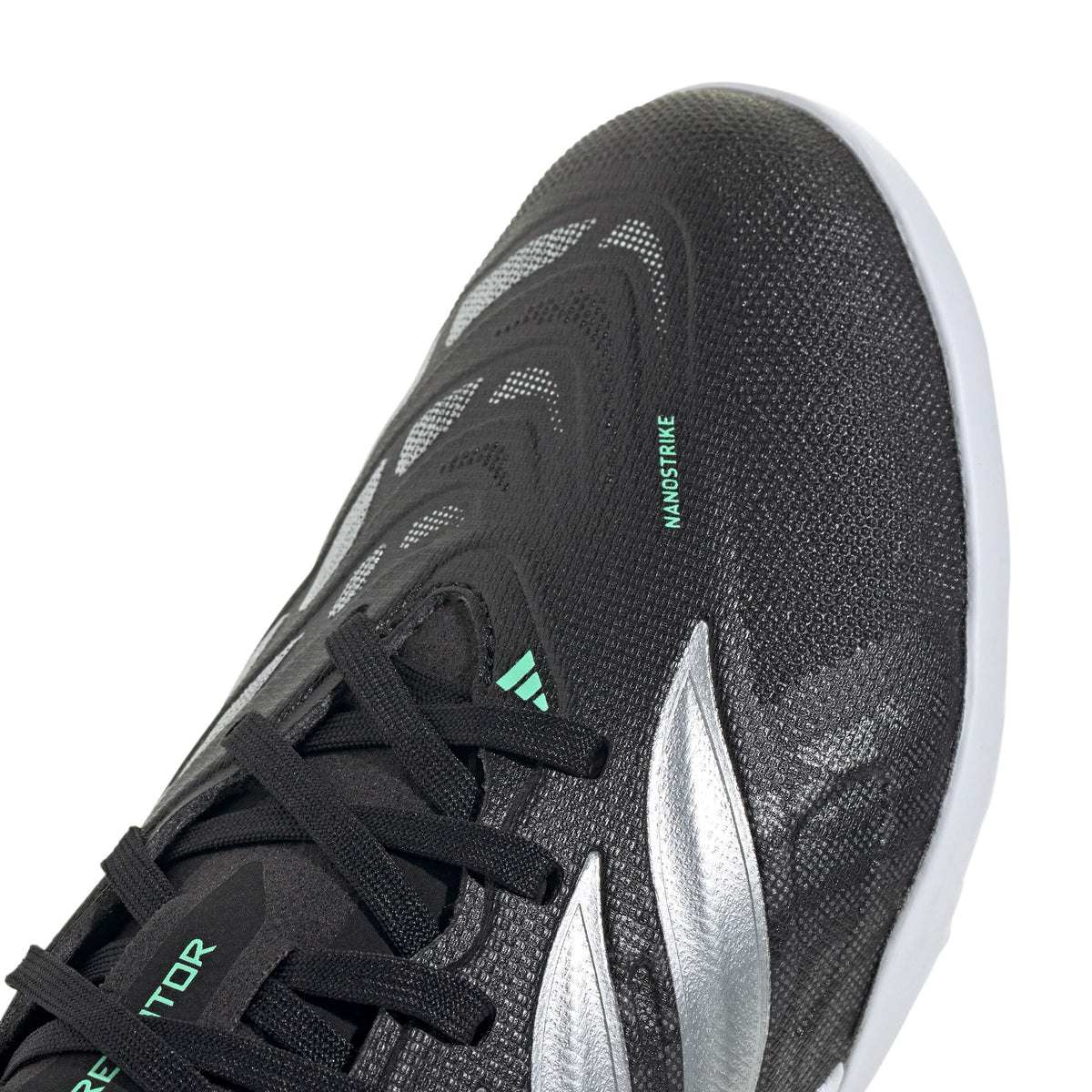 adidas Predator League TF Junior Turf Soccer Cleat - Core Black / Silver Metallic / Pulse Mint
