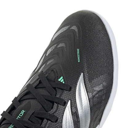 adidas Predator League TF Junior Turf Soccer Cleat - Core Black / Silver Metallic / Pulse Mint