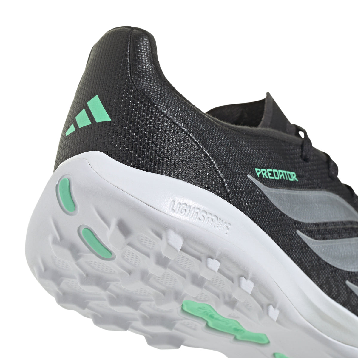adidas Predator League TF Junior Turf Soccer Cleat - Core Black / Silver Metallic / Pulse Mint