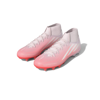 adidas Women’s F50 Sparkfusion League Mid FG Firm Ground/Artificial Grass - Solar Turbo / Cloud White / Distilled Pink