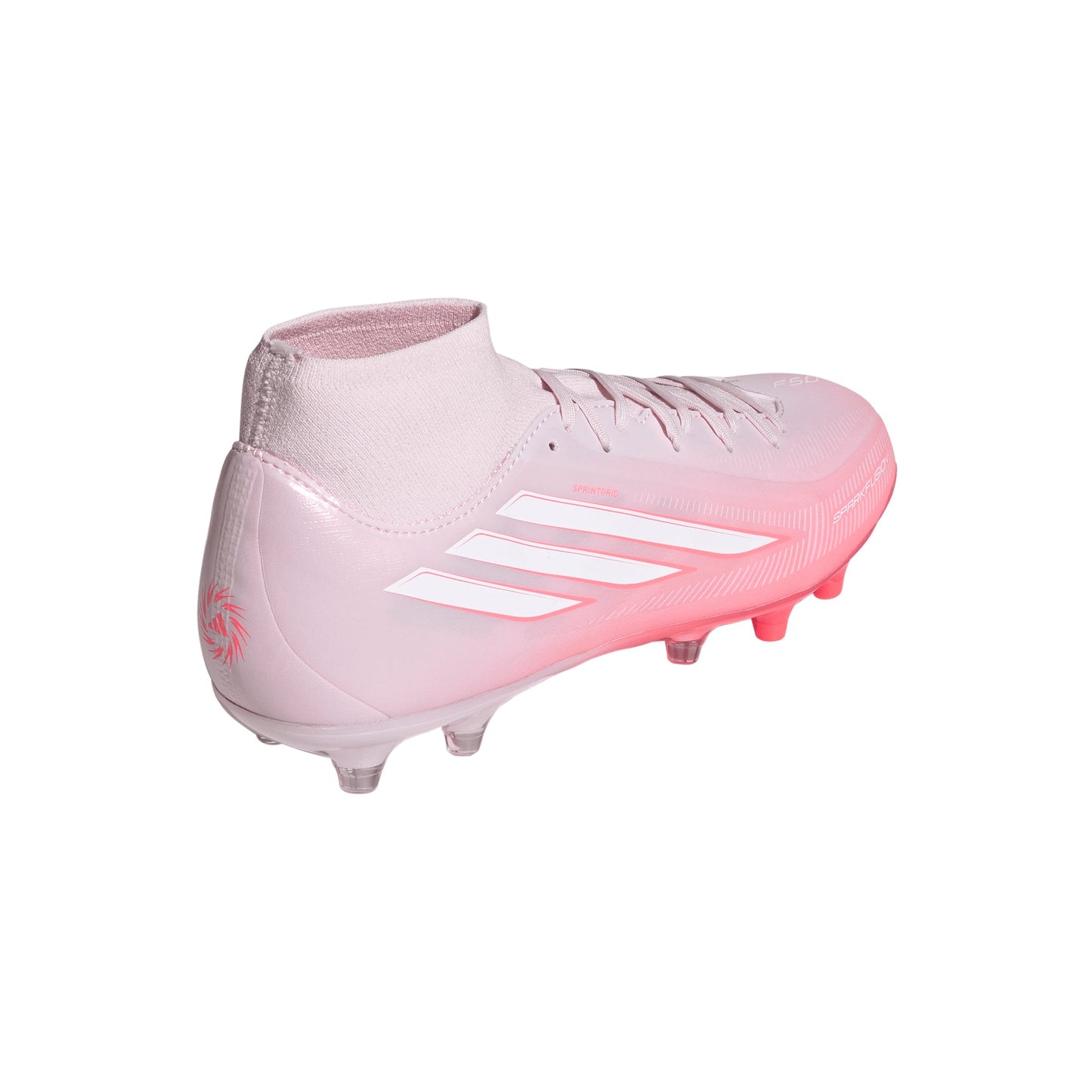 adidas Women’s F50 Sparkfusion League Mid FG Firm Ground/Artificial Grass - Solar Turbo / Cloud White / Distilled Pink