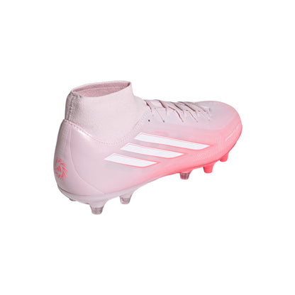 adidas Women’s F50 Sparkfusion League Mid FG Firm Ground/Artificial Grass - Solar Turbo / Cloud White / Distilled Pink