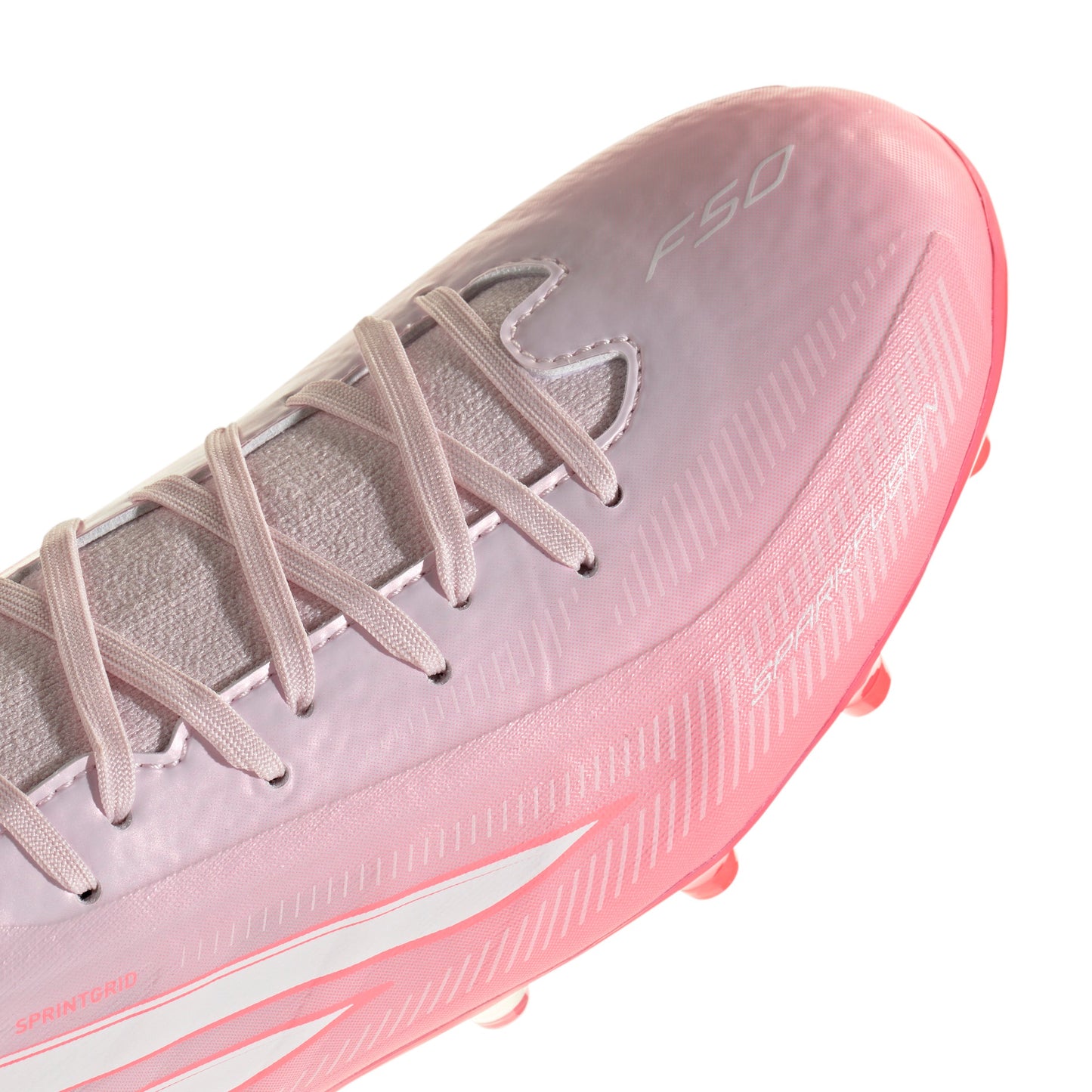 adidas Women’s F50 Sparkfusion League Mid FG Firm Ground/Artificial Grass - Solar Turbo / Cloud White / Distilled Pink