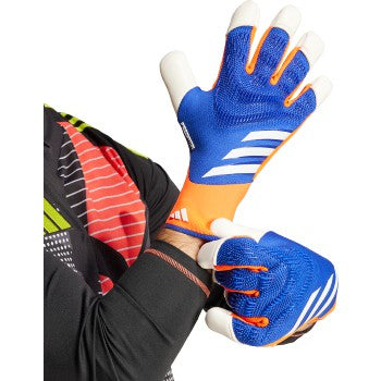 Adidas Predator GL Pro Hybrid Goalkeeper Gloves- Lucid Blue/Solar Red/White