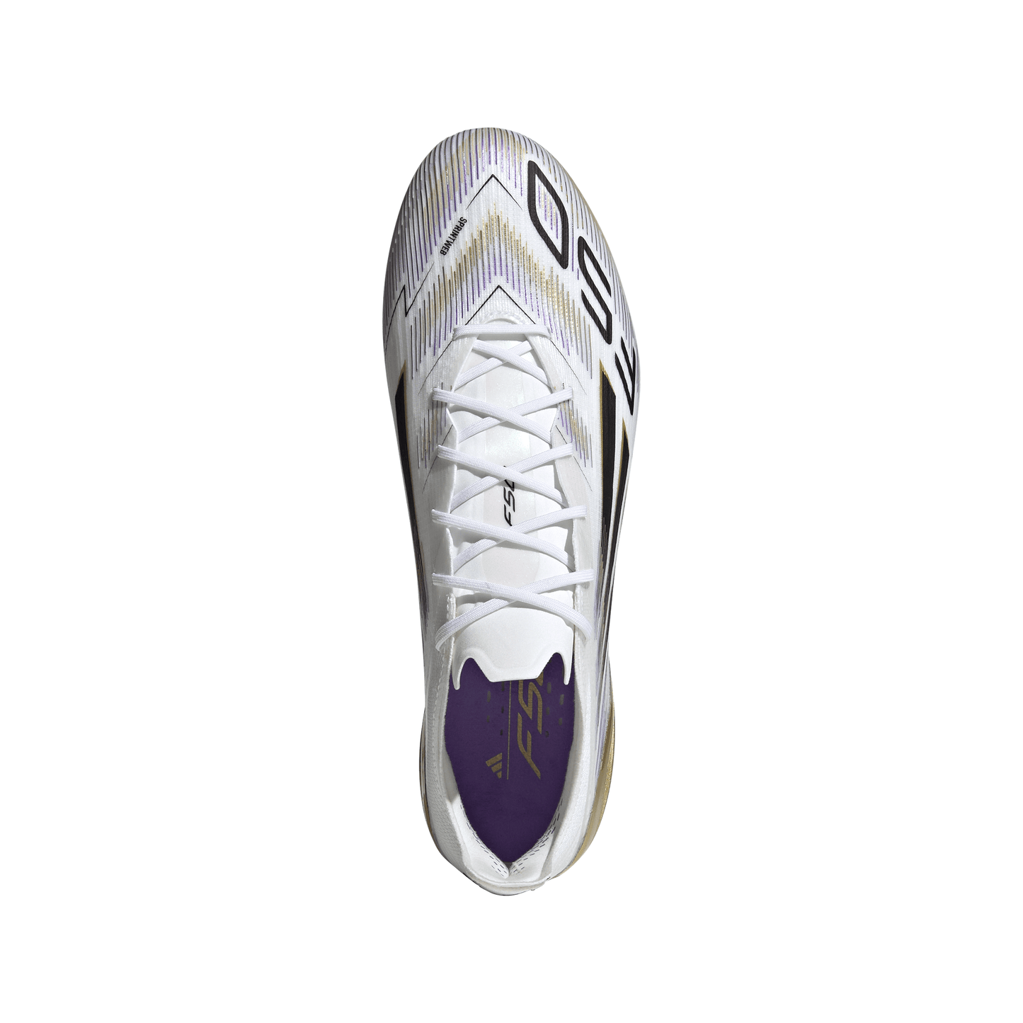 adidas F50 Elite FG Firm Ground Soccer Cleats-Cloud White / Core Black / Gold Metallic