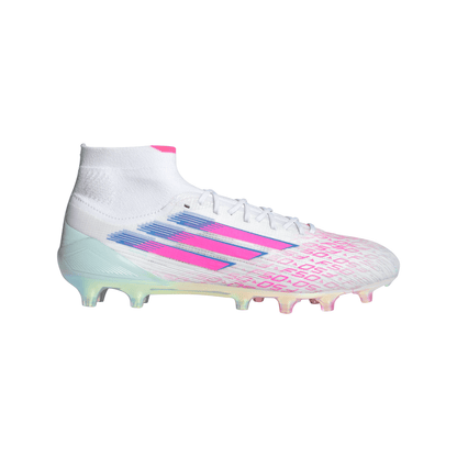 adidas Women’s F50 Sparkfusion Elite Mid FG Firm Ground/Artificial Grass - Cloud White / Lucid Pink / Cloud White