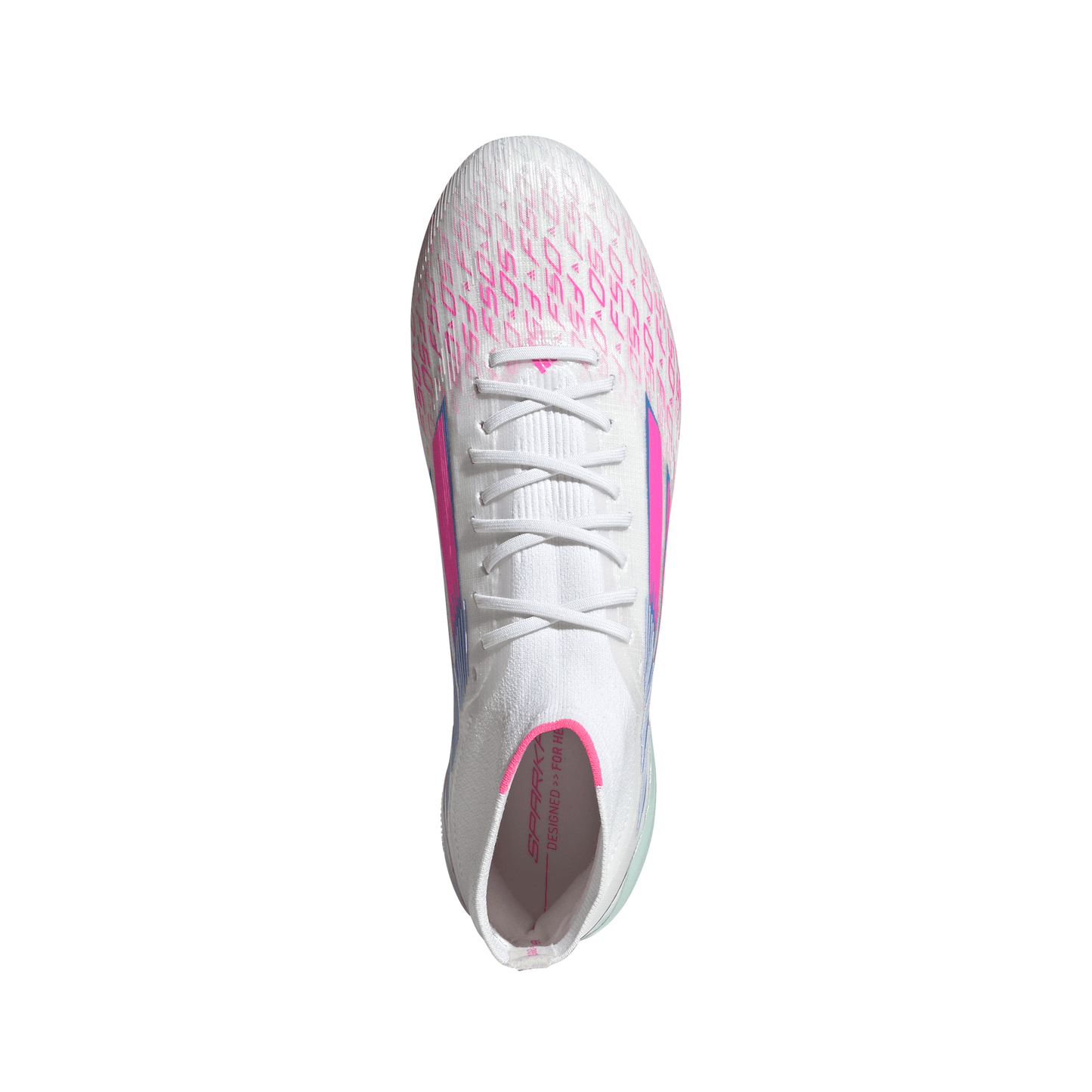 adidas Women’s F50 Sparkfusion Elite Mid FG Firm Ground/Artificial Grass - Cloud White / Lucid Pink / Cloud White