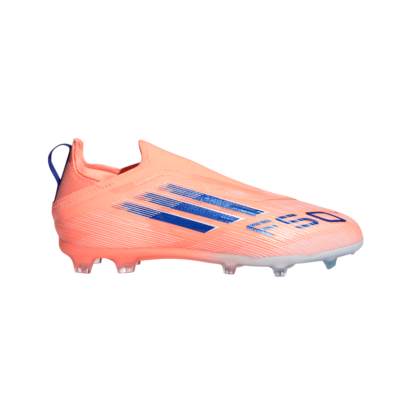 adidas F50 Elite Laceless Junior FG Firm Ground Soccer Cleats- Beam Orange / Lucid Blue / Cloud White