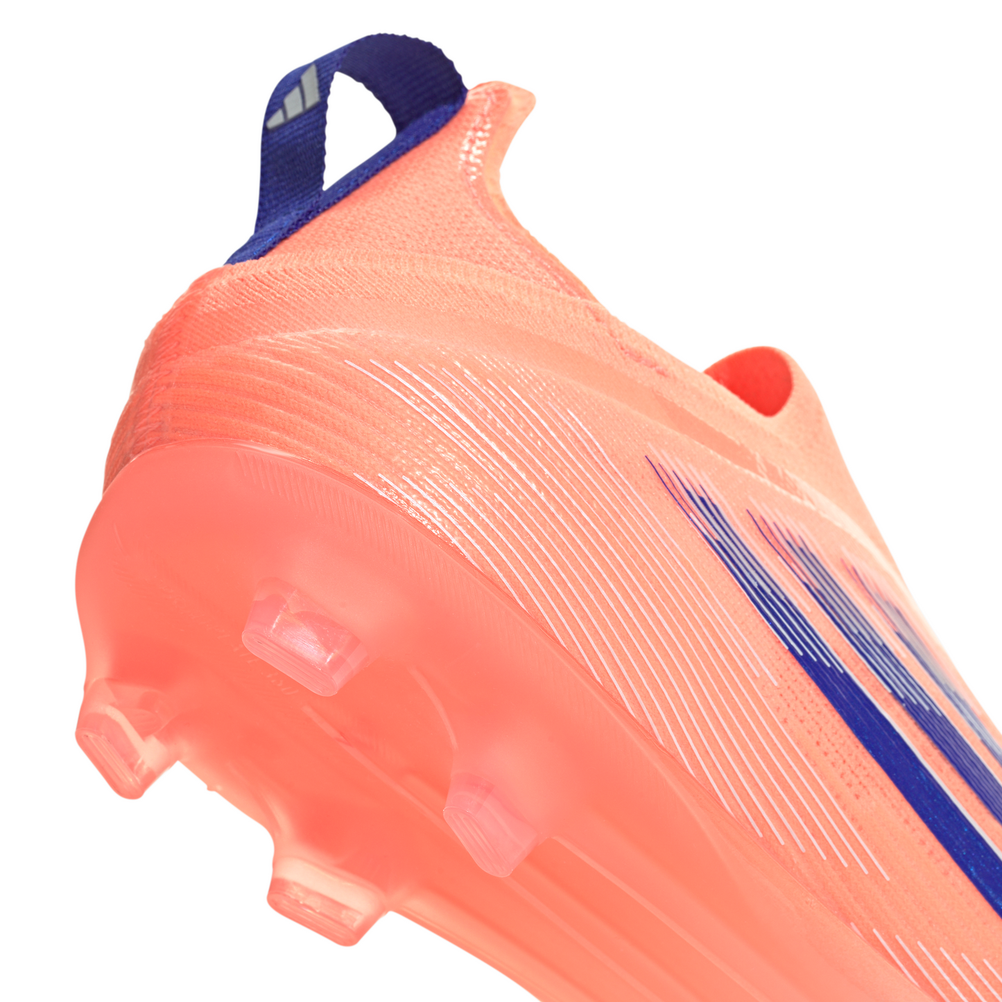 adidas F50 Elite Laceless Junior FG Firm Ground Soccer Cleats- Beam Orange / Lucid Blue / Cloud White