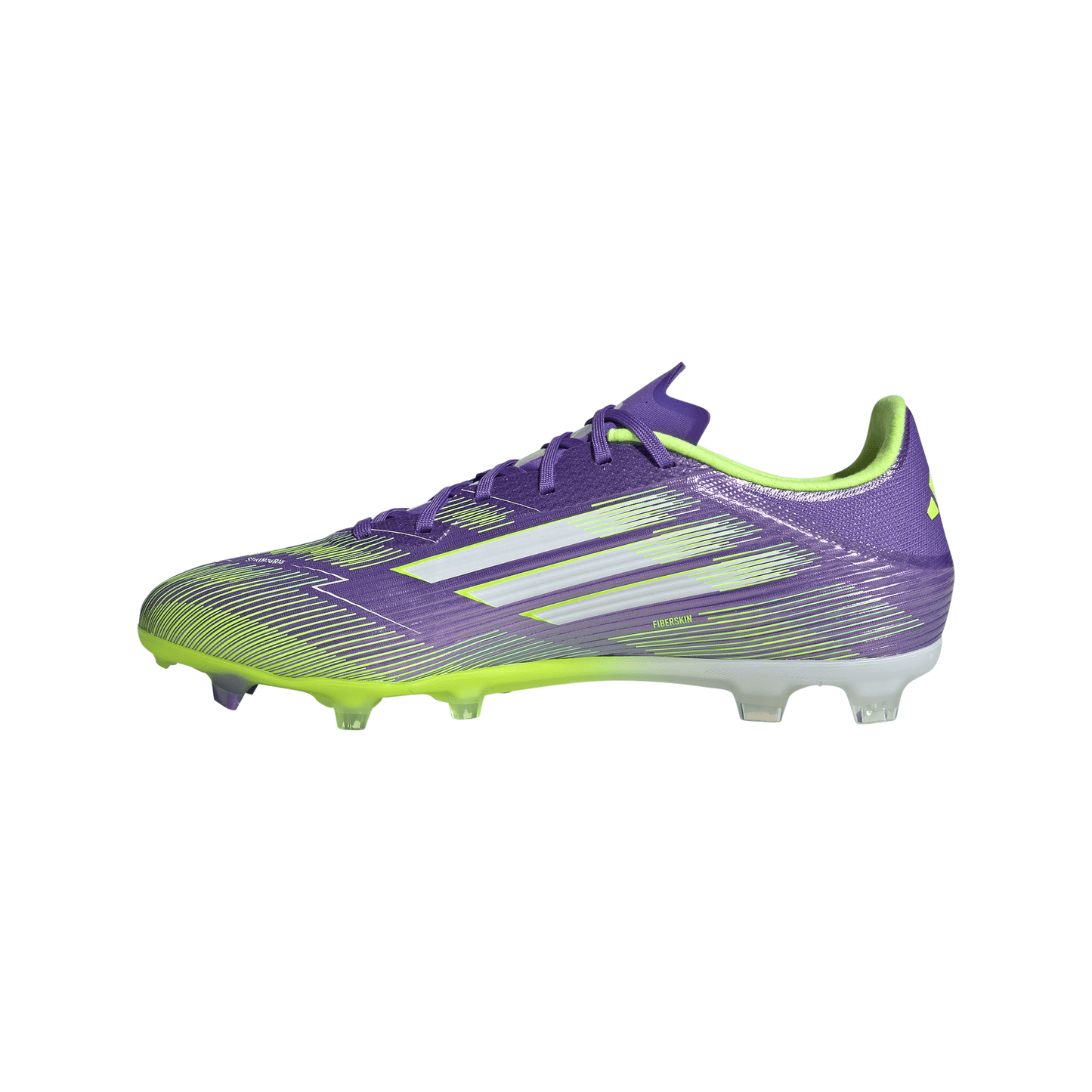 adidas F50 League FG Firm Ground Soccer Cleats- Purple Rush / Cloud White / Lucid Lemon