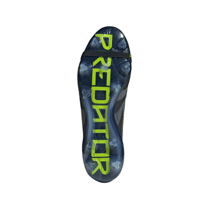 adidas Predator Elite FoldTongue FT FG Firm Ground Soccer Cleats- Core Black / Carbon / Lucid Lemon