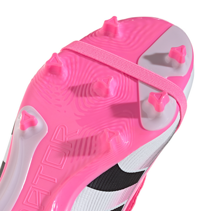 adidas Predator Beckham League FoldTongue FG Firm Ground Soccer Cleat -Beam Pink/Core Black/ White