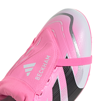 adidas Predator Beckham League FoldTongue FG Firm Ground Soccer Cleat -Beam Pink/Core Black/ White