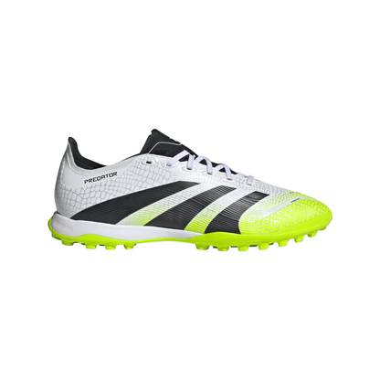 adidas Predator League Low TF Turf Soccer Cleat -  Cloud White / Core Black / Lucid Lemon
