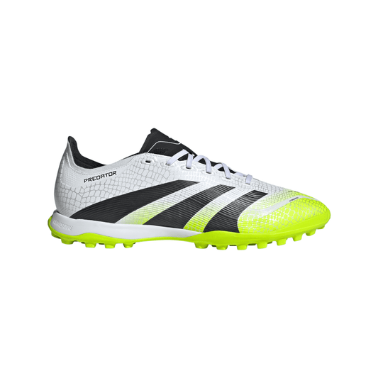 adidas Predator League Low TF Turf Soccer Cleat -  Cloud White / Core Black / Lucid Lemon