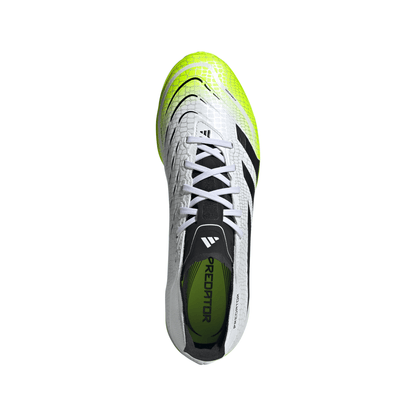 adidas Predator League Low TF Turf Soccer Cleat -  Cloud White / Core Black / Lucid Lemon