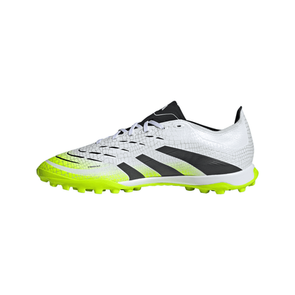 adidas Predator League Low TF Turf Soccer Cleat -  Cloud White / Core Black / Lucid Lemon