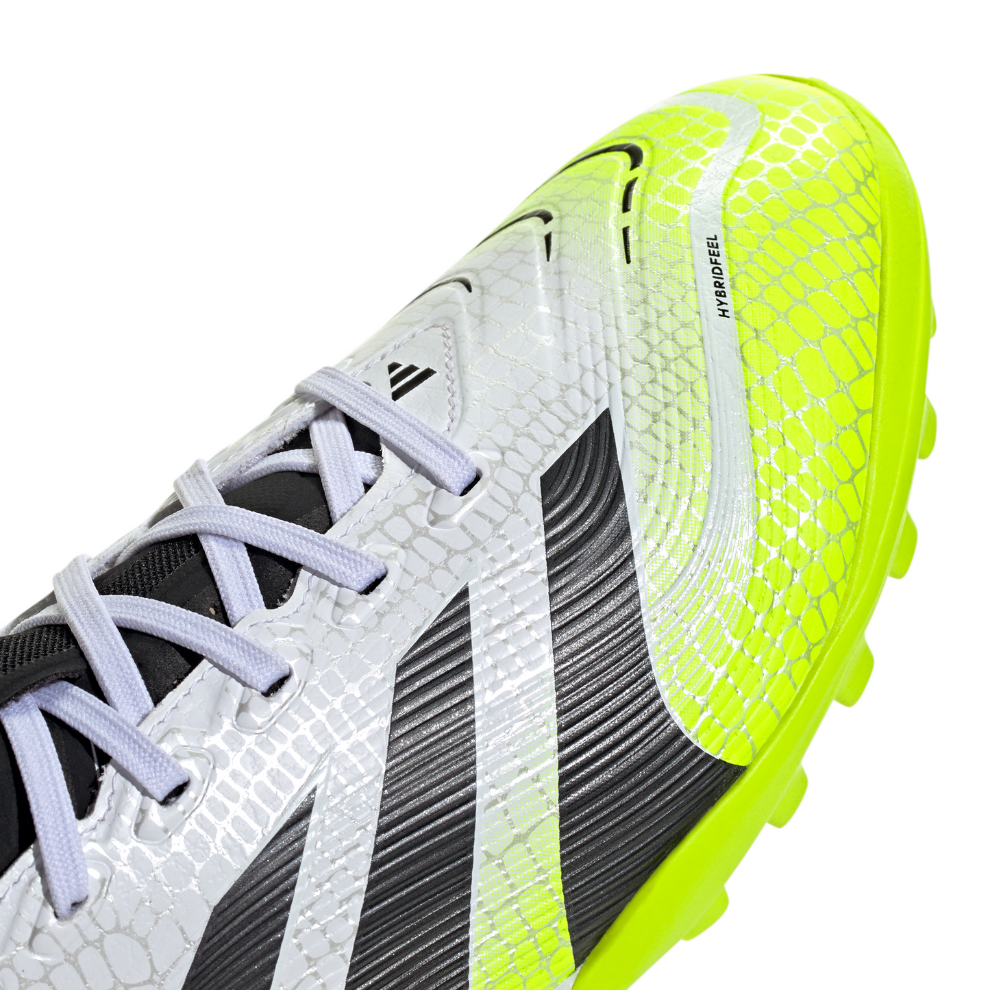 adidas Predator League Low TF Turf Soccer Cleat -  Cloud White / Core Black / Lucid Lemon