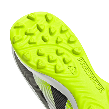 adidas Predator League Low TF Turf Soccer Cleat -  Cloud White / Core Black / Lucid Lemon