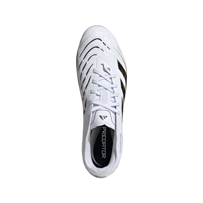 adidas Predator Pro FT FG Firm Ground Soccer Cleat - Cloud White / Core Black / Gold Metallic