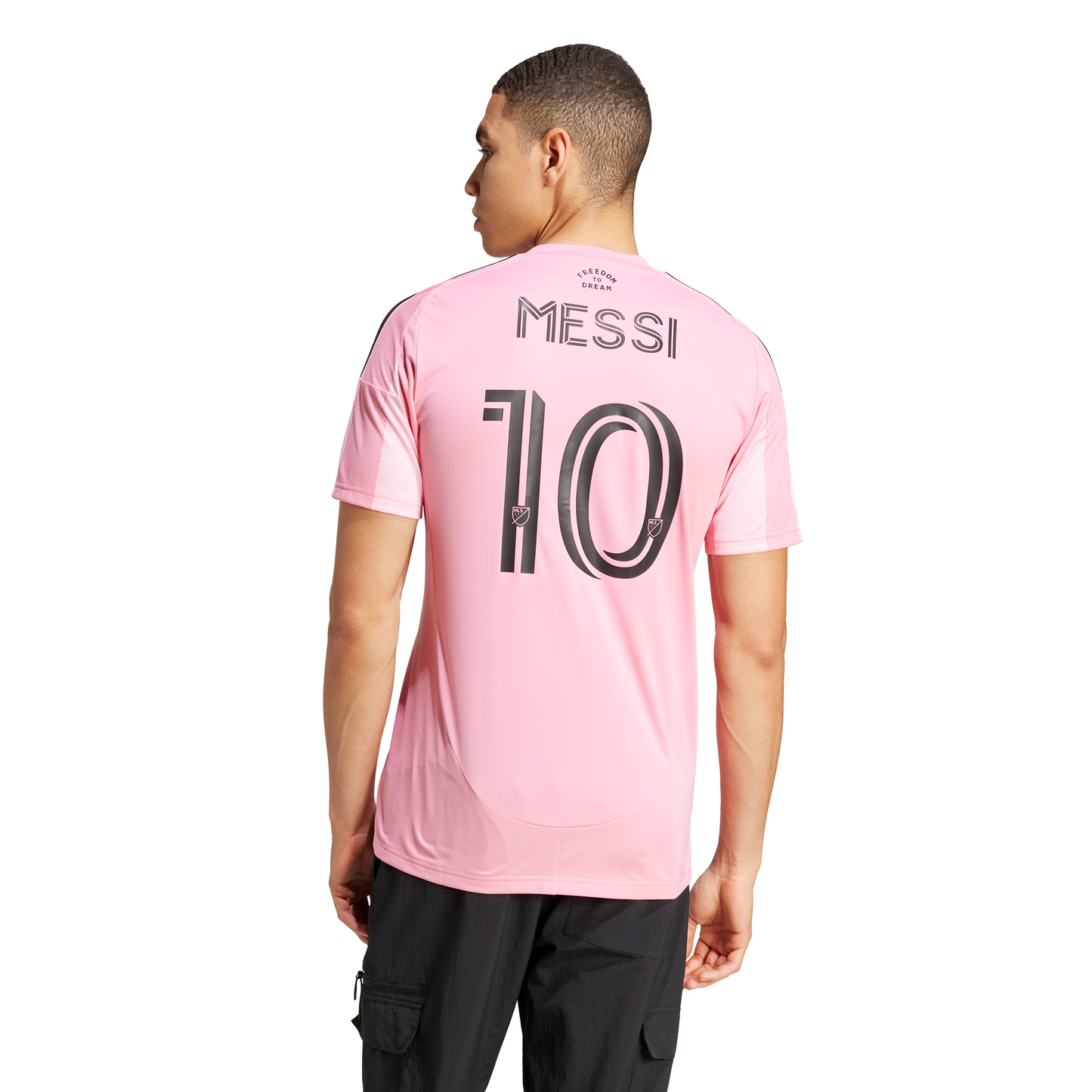 Men's Replica adidas Inter Miami Home Jersey with Messi 2025-2026