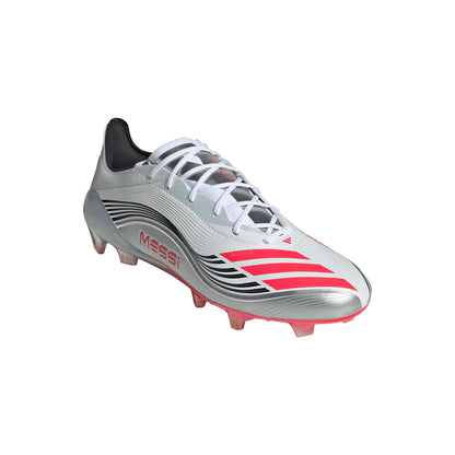 adidas F50 Elite Messi FG Firm Ground Soccer Cleats- Ftwwht/Lucred/Silvmt