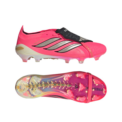 adidas Predator Elite FoldTongue FT FG Firm Ground Soccer Cleats- Solar Turbo/Thermal Chrome/Core Black