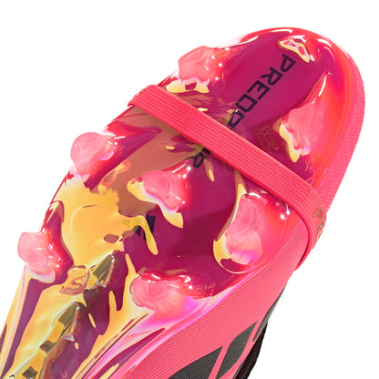 adidas Predator Elite FoldTongue FT FG Firm Ground Soccer Cleats- Solar Turbo/Thermal Chrome/Core Black