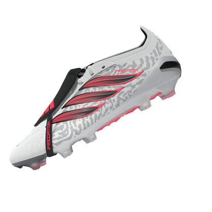 adidas Predator Elite FoldTongue FT FG Firm Ground Soccer Cleats- Cloud White / Solar Turbo / Core Black