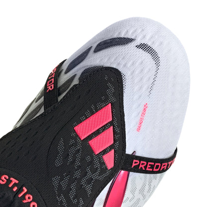 adidas Predator Elite FoldTongue FT FG Firm Ground Soccer Cleats- Cloud White / Solar Turbo / Core Black