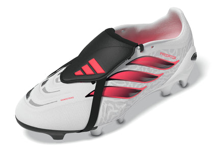 adidas Predator League FoldTongue FG Firm Ground Soccer Cleat -Cloud White / Solar Turbo / Core Black