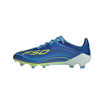 adidas F50 Elite Messi FG Firm Ground Soccer Cleats- Team Royal Blue/Solar Yellow/Semi Blue Burst