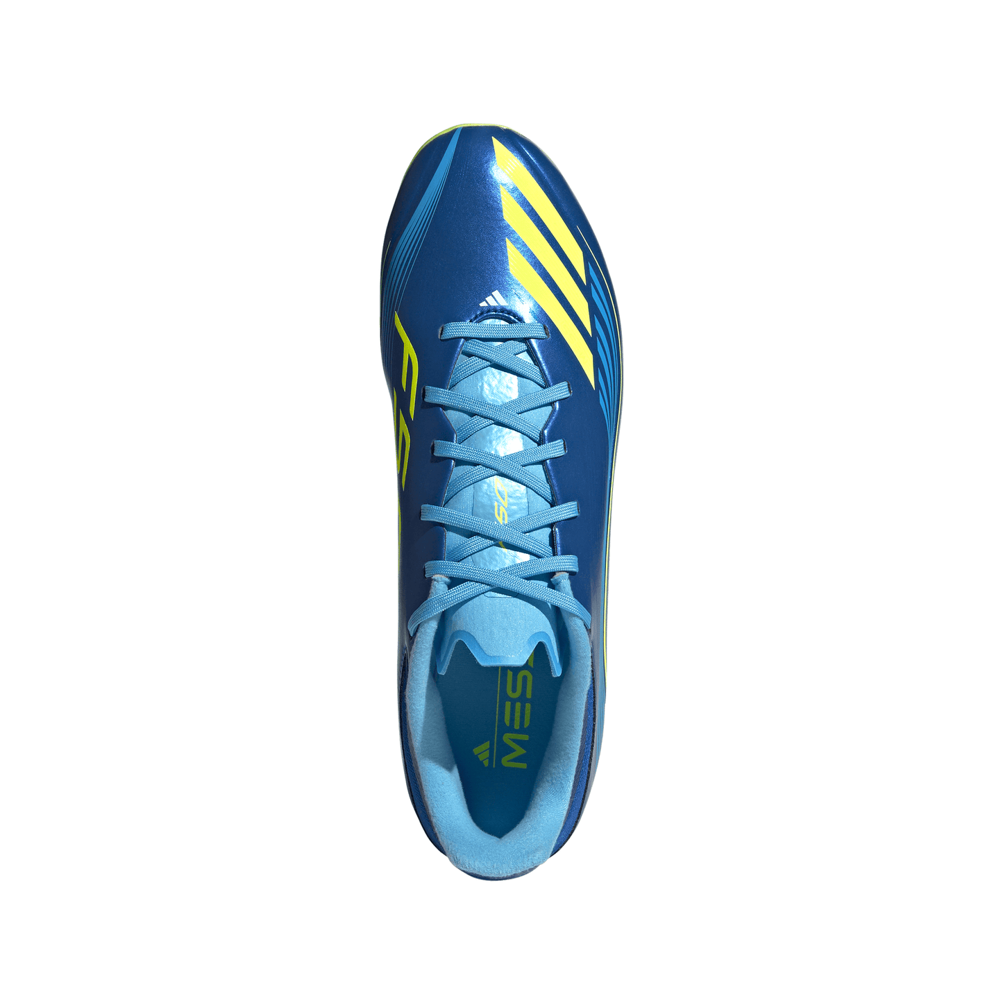 adidas F50 Messi League FG Firm Ground Soccer Cleats - Team Royal Blue/Solar Yellow/Semi Blue Burst