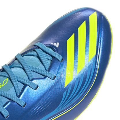 adidas F50 Messi League FG Firm Ground Soccer Cleats - Team Royal Blue/Solar Yellow/Semi Blue Burst