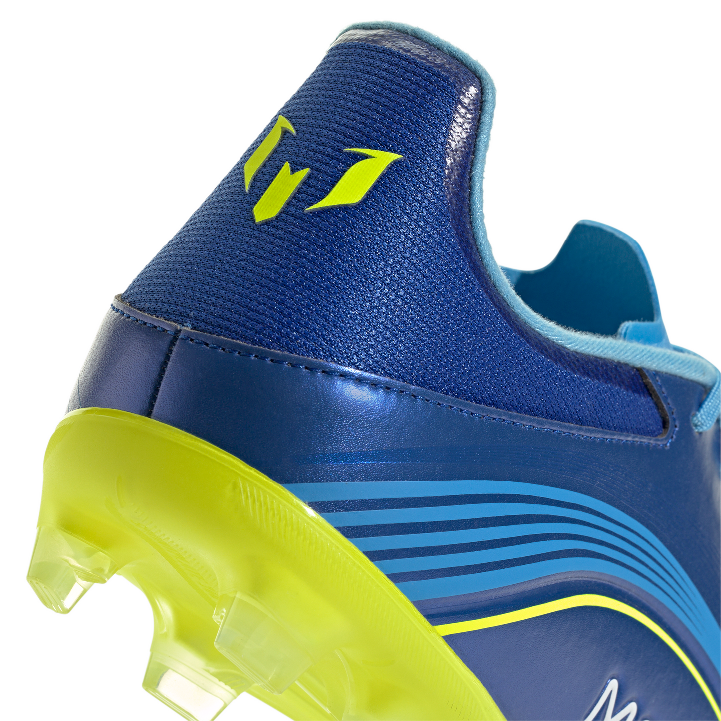 adidas F50 Messi League FG Firm Ground Soccer Cleats - Team Royal Blue/Solar Yellow/Semi Blue Burst