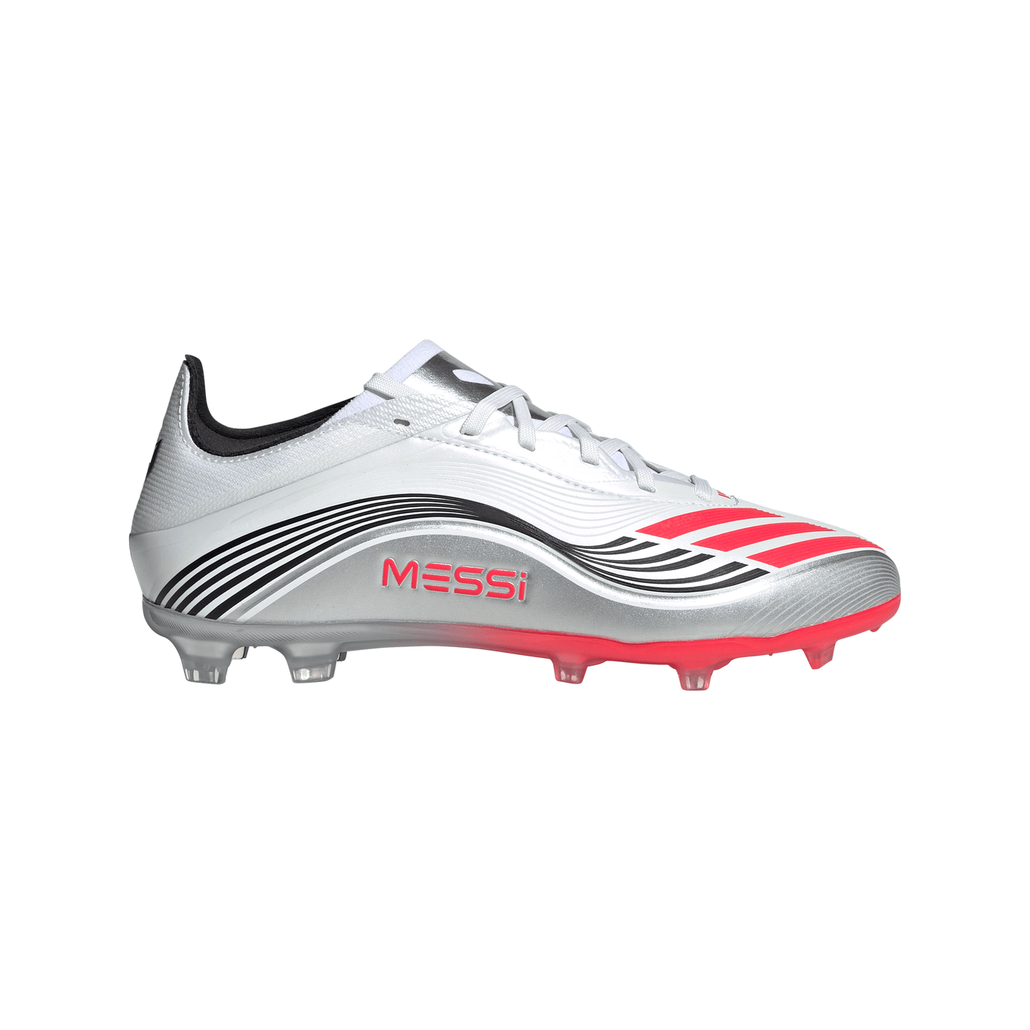 adidas F50 Elite Messi FG Junior- White/ Lucred/ Silver