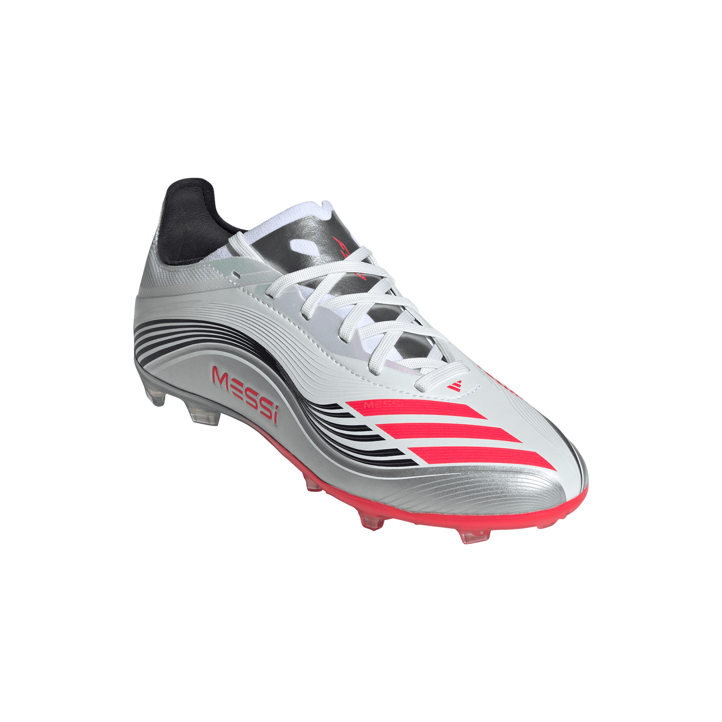 adidas F50 Elite Messi FG Junior- White/ Lucred/ Silver